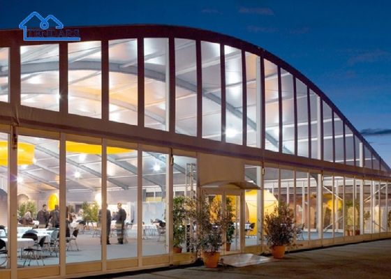 kaufen 5x5m wasserdichte PVC-Abdeckung Arcum Zelt Aluminiumlegierungsrahmen Bogenform für elegante Veranstaltungen Online-Herstellung