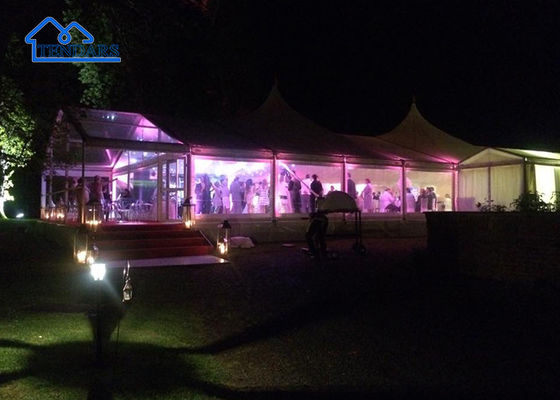 kaufen Vollseitenwände Hinterhof Party Marquee Zelte Galvanisierter Rahmen PVC Stoff Rechteck Canopy Struktur Online-Herstellung