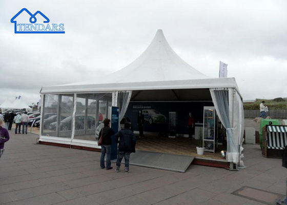 kaufen Wasserdicht Weiß Windfest Transparente Pagode Hochspitze Zelte für Veranstaltungen online manufacture