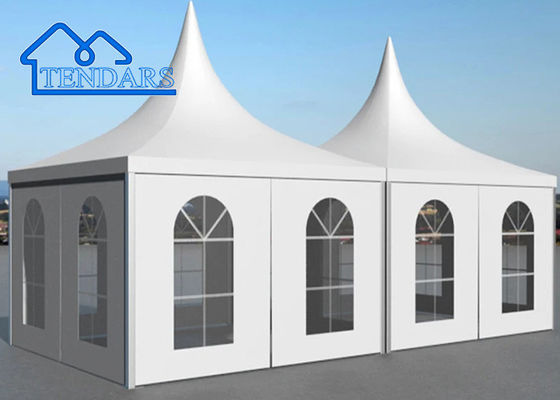 kaufen Schnelle Montage 6x6m Aluminium Pagode Zelt 6061/T6 Aluminiumrahmen Elegantes weißes PVC für VIP-Feiern Online-Herstellung