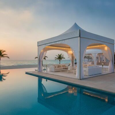 kaufen Luxus Beach Resort Pool Event Party Marquee Zelt Korrosionsschutz UV-Schutz für Küstenorte der VAE Online-Herstellung