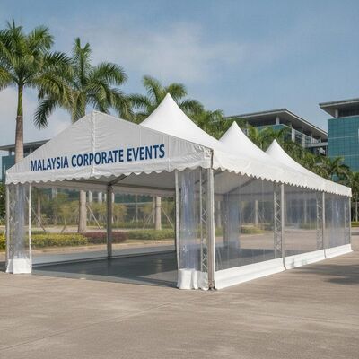 kaufen Hochwertiges Festzelt mit wasserdichtem PVC-Überdachung und Aluminiumrahmen für Unternehmensausstellungen in Malaysia Online-Herstellung