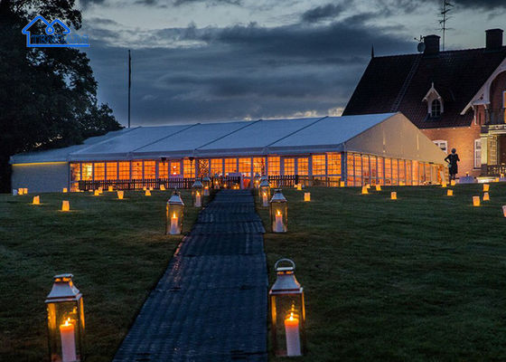 4x6m Verstärkter Legierungsrahmen Party Marquee Zelt Abnehmbare Seitenwände Feuerabwehr-PVC-Bedeckung für Rasenfeste