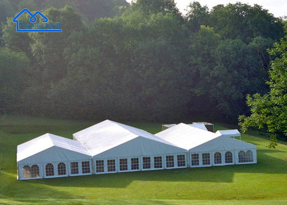 Weiße Party-Festzeltzelte, großes Geburtstags-Event im Freien, Überdachung, Aluminiumrahmenstruktur