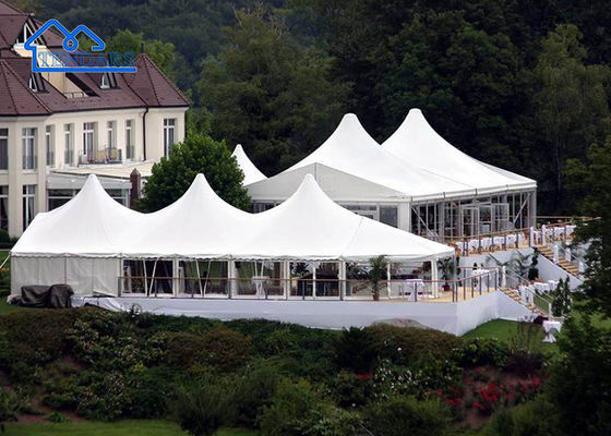 Modisch angepasste Hochzeitszelte im Freien Hochzeitsveranstaltung Anti-Ultraviolett Schneebelastung 0,3KN/m2