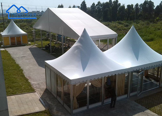 Glaswand Pagode Party Zelt zum Verkauf für Outdoor-Handelsmesse Veranstaltung oder Ausstellung