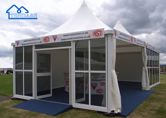 UV-beständig/feuerfest/wasserdicht Custom Neues PVC-Aluminiumrahmen Marke Pagoda Baldachin Zelt zum Verkauf
