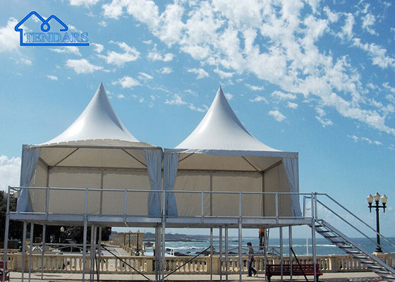 Akzeptables Logo-Stretch-Zelt für Hochzeiten im Freien, Aluminium-Pergola-Pavillon, Pagodenzelt