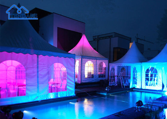 10x10ft 20x20 Outdoor Hot Galvanized Veranstaltung High Peak Aluminium Bambus Gazebo Strand Pagode Zelt