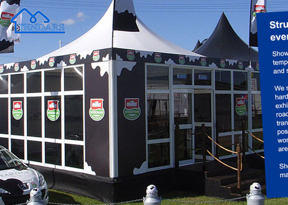 Dauerhafte Aluminium-Pagoda-Zelt mit Glaswand für die Messe, Bankett-Kanopfen Familie, Party-BBQ usw.