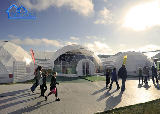 Verstärkte Legierung 4m Dia Gewerbetempel PVC-Abdeckung Panorama für Glamping-Sites