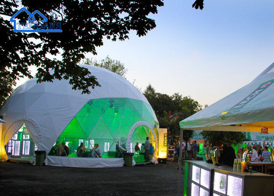 12m Dia PVC-Abdeckung Gewerbliche Kuppel Zelt Aluminiumlegierung Panoramablick für Glamping-Sites