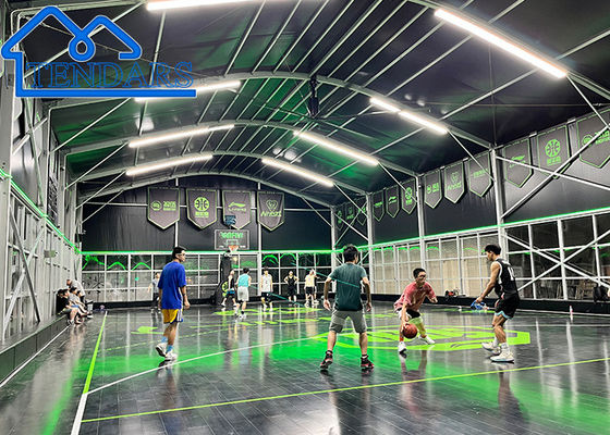 30x50m wasserdichtes PVC Membran Sportsaal Zelt Aluminiumlegierung Schneelast für Basketballplatz