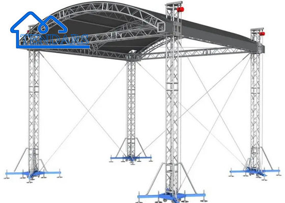 Freie Kombination Aluminiumlegierung Veranstaltung Konzert Bühne Truss gekrümmtes Dach abgerundete Truss Struktur