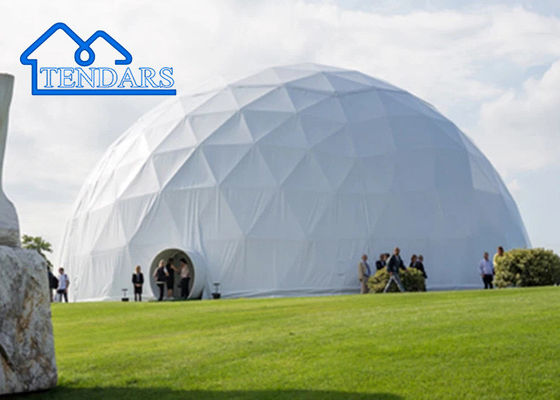 Custom Logo Außen Geodätische Camping Windwand Glamping Dome Zelt