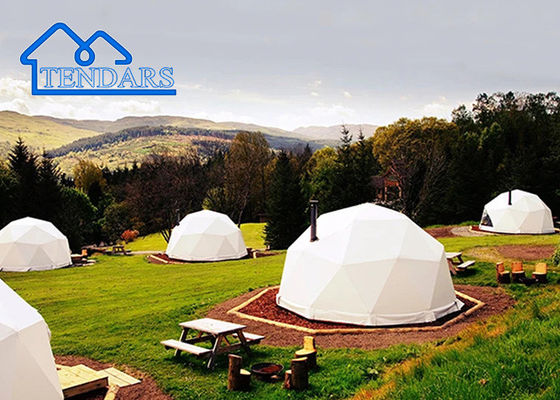 Feuerdicht Wasserdicht Klar 5m Durchmesser Kleine runde PVC Tür Veranstaltung Kuppel Glamping Hotel Zelt zum Verkauf
