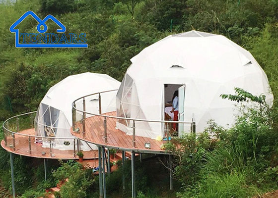 Warm verkaufen Modisches Kundendienst Transparentes Luxuszelt Geodäsische Kuppelzelt Glamping Safari Zelte
