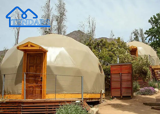 8m Durchmesser Igloo Geodäsische Kuppel Stahlstruktur Campingzelt Runde Kuppel Glamping Zelt für die Messe