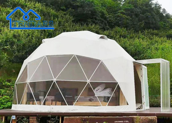 Warmverkauf Akzeptieren Sie benutzerdefiniertes wasserdichtes transparentes Campingzelt Oval Geodädisches Kuppelzelt zum Verkauf