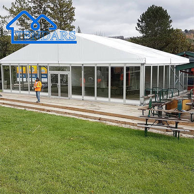 Hochleistungsverankerte Party-Marquee-Zelte Aluminiumrahmen UV-beständige Baldachinstruktur für Rasenfeste