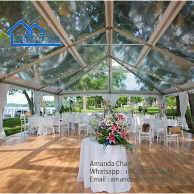 Außen-Geschmacksgröße Klares PVC Party Zelt Hochzeit Hochzeitsveranstaltungen Glaszelt