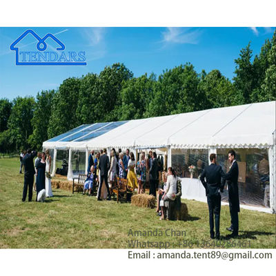 Custom15x30m Weiße Außenparty Marquee Zelte Große Hochzeitszelte für 200 300 500 800 Personen Veranstaltungen Party