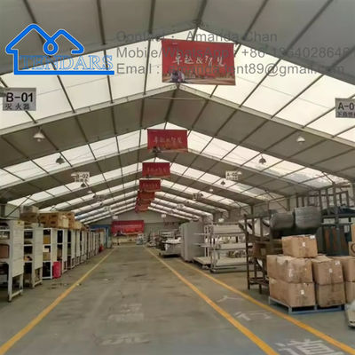 Hochwertige Fabrikpreise Große Aluminiumrahmen Weiß PVC Industrielagerzelte