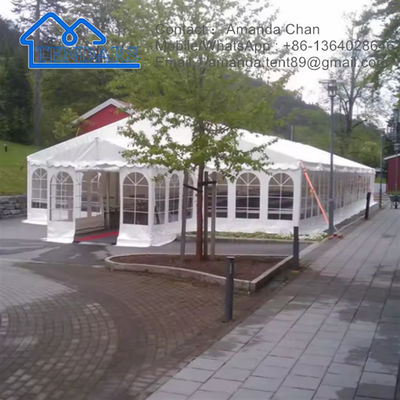 Abnehmbare Rasenparty-Festzelte, wasserdichte PVC-Aluminiumlegierungsrahmen-Seitenwand-Überdachungsstruktur