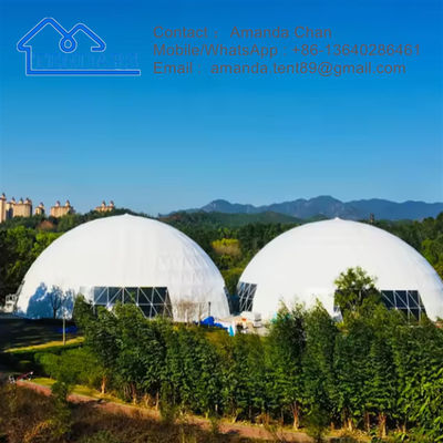 Hotel Resort Pvc Große Leinwand Geodätische Glamping Dome Haus Zelt für Veranstaltung