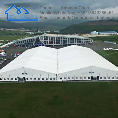 8 x 12 m großes, hartgepresstes, extrudiertes Partyzelt aus Aluminiumlegierung 6061/T6, abnehmbare Seitenwände mit Fenstern
