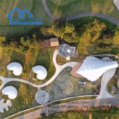 Schneckenformes Dauerzelt für den Außenbereich Prefab Eco Lodge Membranstrukturzelt