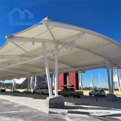 Segelschatten Autoschutz Zelt Architektonischer Kantelever Schatten Parkplatz Schatten
