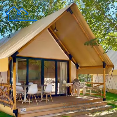 Beige Farbe Luxus Safari Camping Zelt Safari Zelte für Glamping Camping