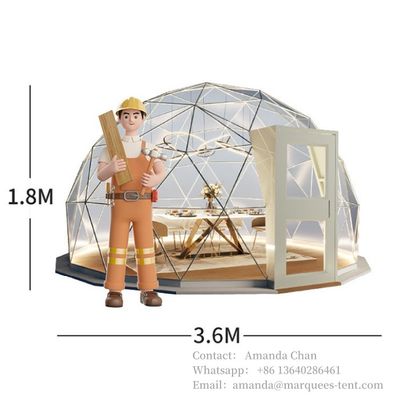Weiß oder maßgeschneiderte Farbe 6x6m Maßgeschneiderte Hotel-Luxus-Resortzelte für Glamping