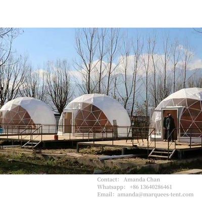 Außen-Custom-Logo gedruckt Glamping-Dome-Zelt Luxus-Geodätisch-Haus-Dome-Zelt