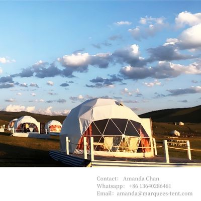 Dach PVC Heizung Eco Prefab Transparent Luxus und Komfort Hemisphärisches Hotel Dome Glamping Zelt