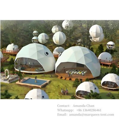 Alle Größen kundenspezifisch Luxus Dom Haus Wohn Hotel Resort Glamping Zelte mit Badezimmer Stahl