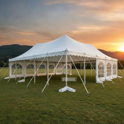 Extra dickes, robustes Partyzelt aus 950 g/m² PVC mit Rahmen aus 6061-T6-Aluminiumlegierung und 85 km/h Windbeständigkeit