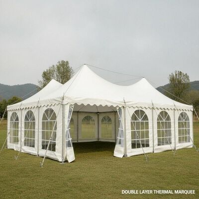 Doppelschicht-Wärmedämmungs-Heavy Duty Party Marquee Zelt mit 850gm PVC-Dach und Hot-Dip Galvanized Stahlrahmen