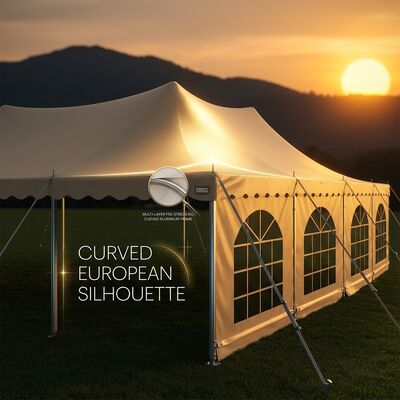30 x 70 m PVC-Seitenwand mit Fenstern, L-Serie, durchsichtiges Festzelt, Partyzelt, PVC-Seitenwand, Fenster, Geburtstag, Jubiläumsparty