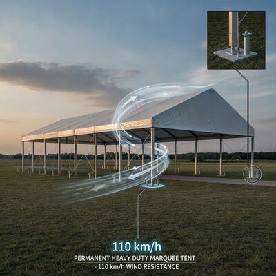 20x50m ABS Massivwand L-Serie Klar Spannweite A-Rahmen Marke Party Zelt Wasserdicht Abs Harte Wandplatten Weihnachtsmarkt