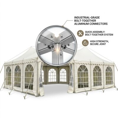 6x6m Premium Hard Pressed Aluminium Legierung 6061/T6 Party Marquee Zelt Full Sidewall Kit Outdoor Event Shelter