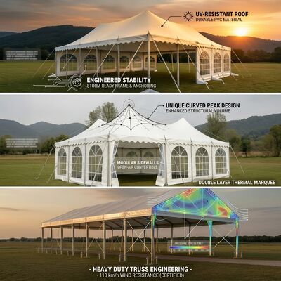 8x8m Wide Hard Pressed Aluminium Alloy 6061/T6 Party Marquee Tent Ground Bar Kit Outdoor Event Shelter
