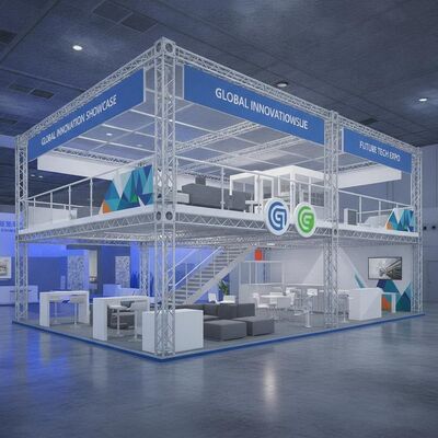 Exhibition Trade Show Modular Party Marquee Tent Booth Double Decker Structure Custom Branding Printing Display Canopy