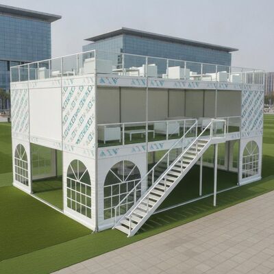 Exhibition Trade Show Modular Party Marquee Tent Booth Double Decker Custom Branding Printing European Display Canopy Structure