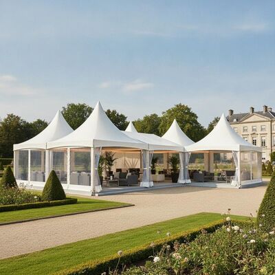 VIP-Hospitality-Luxus-Pavillon, Party-Festzelt, Premium-Lounge-Konfiguration, europäische Corporate-Entertainment-Überdachungsstruktur