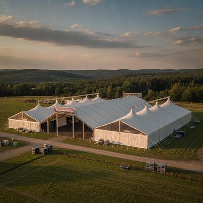 Großkapazität Festival Konzertveranstaltung Party Marquee Zelt Modularer erweiterbarer Entwurf für Polen Musikfestivals
