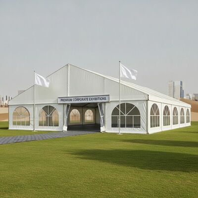 Premium Party Marquee Zelt Wasserdicht PVC Beschichtet Dachdach Aluminiumlegierung Rahmen für Kuwait Firmenmessen