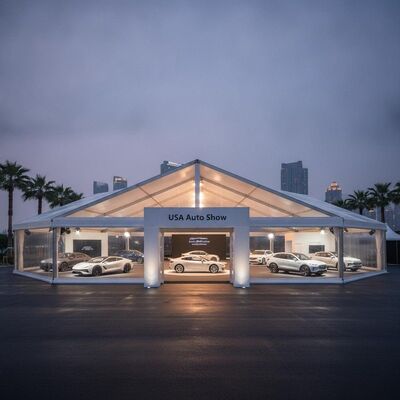 USA Auto Show, Ausstellung, Party, Festzelt, Premium-Fahrzeugdisplay, Automobil-Event, Überdachungsstruktur für amerikanische Messen