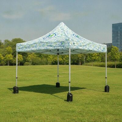 10x10ft Custom Printed Markierte Party Marquee Zelt Portable Pop-Up Canopy mit Vollfarb-Logo-Druck
